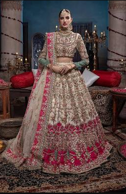 Noor-e-Jahan – Ivory Gold Hand-Embellished Bridal Set
